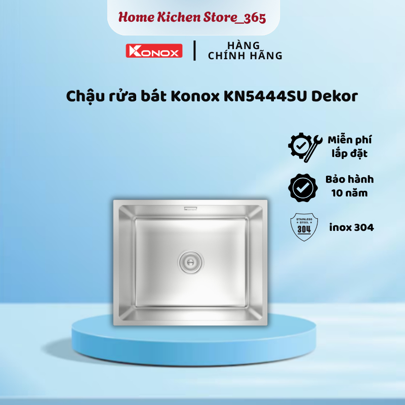 Chậu Rửa Bát Chống Xước Konox Workstation Sink – Undermount Sink KN5444SU Dekor - ST3