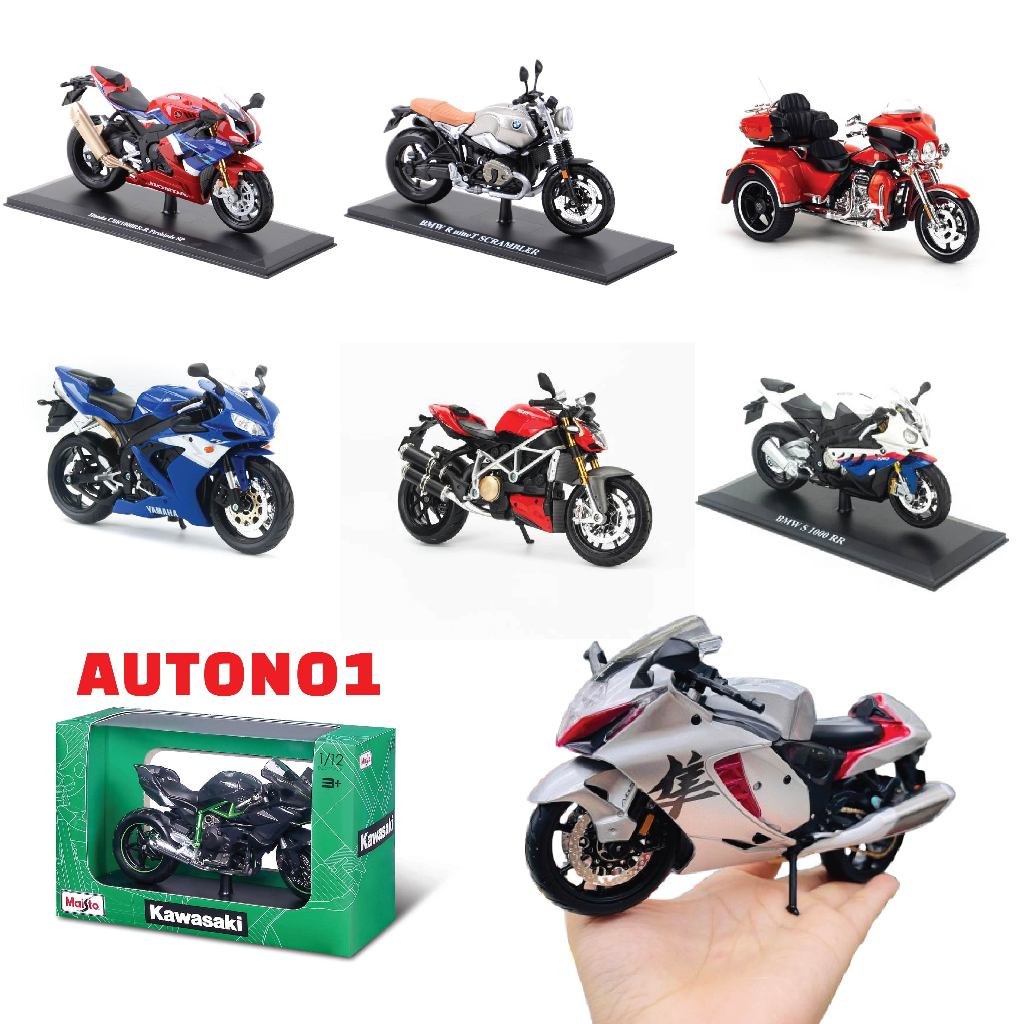 Tổng hợp mô hình các mẫu xe moto tỉ lệ 1:12 Maisto