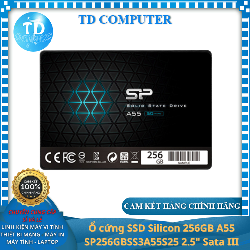 Ổ cứng SSD Silicon 256GB A55 SP256GBSS3A55S25 2.5" Sata III - Hàng chính hãng