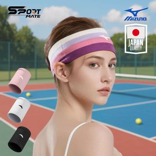 Băng Thể Thao Chặn Mồ Hôi Mizuno, Thoáng Khí Phối Màu Pastel - AirMatrix & BoldGrap Sportmate