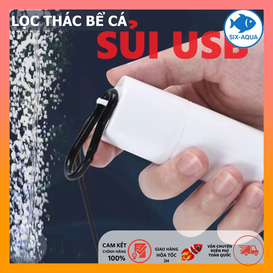 Máy Sủi Oxy Mini Kết Nối Cổng USB NGUỒN 5V-1A , 1 vòi | 2 vòi, Độ Ồn Thấp Phù Hợp Cho Bể Thủy Sinh, Bể Mini