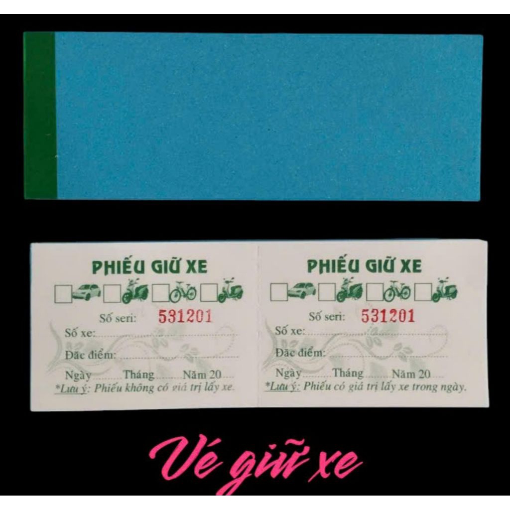 Vé gửi xe gắn máy (3 cuốn)