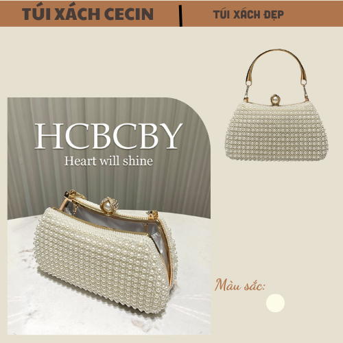 Túi cầm tay đi tiệc cao cấp,thiếc kế kết hạt ngọc tinh tế và thời trang.Phù hợp làm túi tiệc tùng