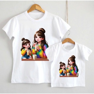 Áo cặp mẹ và bé dễ thương chất cotton đủ size-ĐỒNG PHỤC GIA LINH