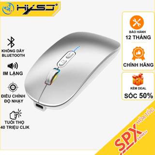 Chuột không dây Bluetooth tự sạc pin HXSJ M103, pin trâu, ko tiếng click cho laptop MCBook PC Tablet