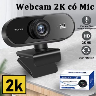 Webcam camera máy tính có mic 2K/1080P Máy tính USB Cho PC Laptop Livestream/Họp trực tuyến, webcam usb