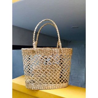Làn cói đi chợ đan lượn ô móc