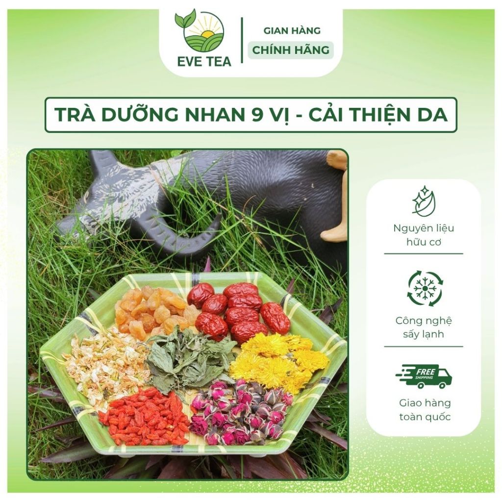Trà Dưỡng Nhan 9 vị - Giúp Cải Thiện Da Đẹp Hơn - Eve Tea