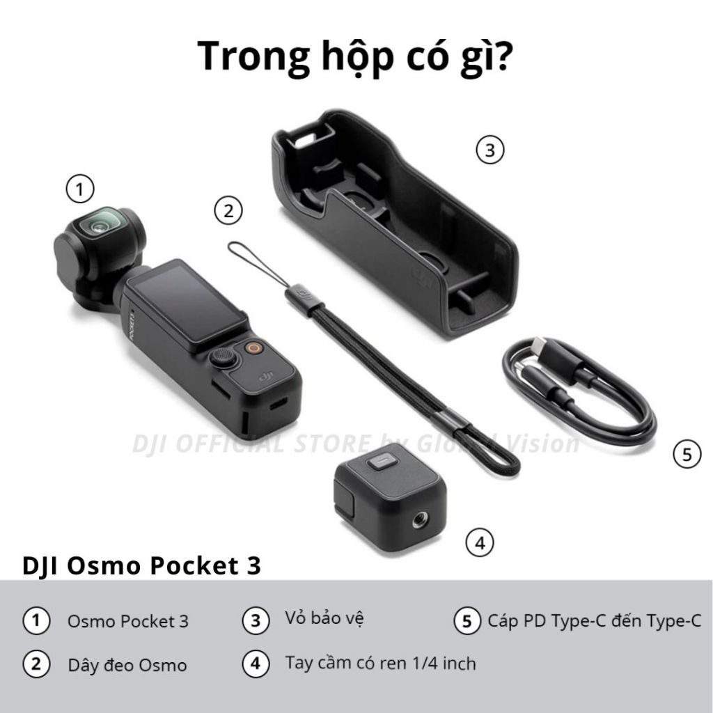 DJI Osmo Pocket 3 gimbal tích hợp camera chất lượng 4K 120fps - Hàng chính hãng | BigBuy360 - bigbuy360.vn