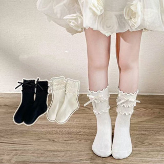 Tất bèo lửng nơ nhún công chúa cho bé gái phong cách hàn quốc