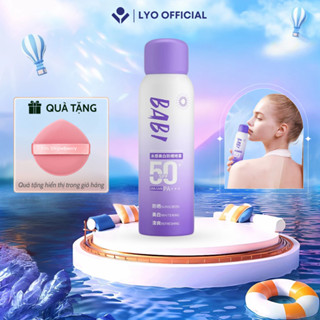 Xịt chống nắng BABI nâng tone kiềm dầu SPF50 PA+++ dùng cho da mặt và body - Chai 100ml