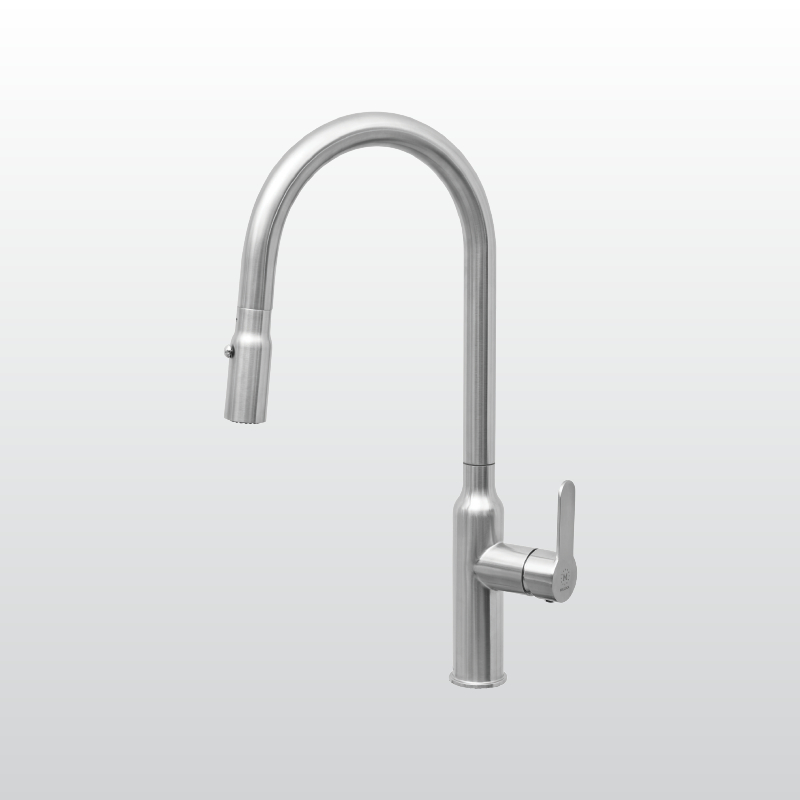 [CHÍNH HÃNG] Vòi rửa chén Malloca K046-SS có dây rút - Inox 304