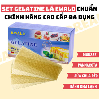  Set 20 Lá Gelatin Ewald cao cấp nguyên liệu chính làm mousse cake pannacota bánh plan soup,... 