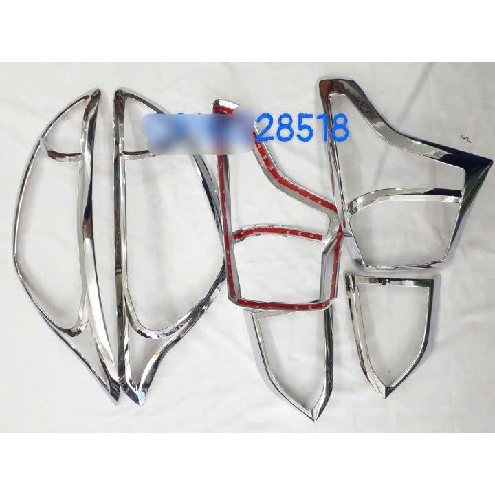 Ốp viền đèn pha, đèn hậu xe Grand i10 sedan 2017 2018 2019 2020 mạ crom op den pha hau ô tô toyota i