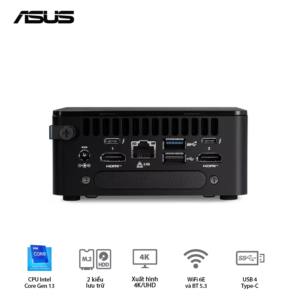 Mini PC Intel NUC 13 Pro DDR4 NVMe WiFi6E Canyon NUC13ANHi7 Xuất 8K WiFi 6E Thunderbolt 4 | BigBuy360 - bigbuy360.vn