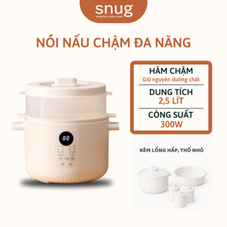 ⚡Tặng lồng hấp⚡ Nấu Cháo Chậm Cho Bé Ăn Dặm Ceool - Nồi Hầm Cháo, Kho Cá Chậm, Hầm Cách Thủy, Ninh Cháo Cho Bé 4 In 1