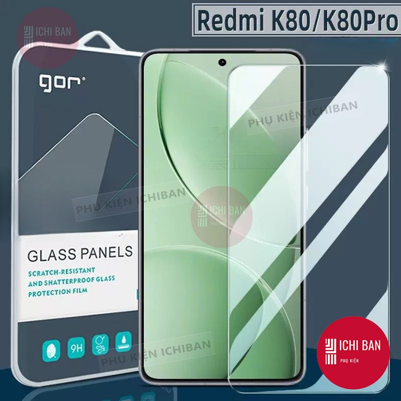 Kính Cường Lực Redmi K80/ K80 Pro, Redmi K80 Ultra/ K70 Pro/ K70E Trong Suốt Hạn Chế Bám Vân Tay 9H/