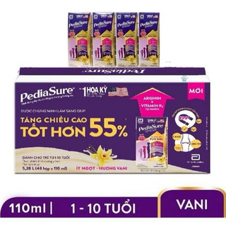 Sữa Nước PediaSure 110ml/ 180ml Abbott Chính Hãng | SBPS Pediasure Pha Sẵn Cho Bé 1–10 Tuổi | Hỗ Trợ Tăng Cân Chiều Cao