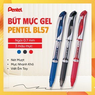 Bút Gel Bấm Pentel Energel BL57 - Bút Ký Tên Cao Cấp Mực Nhanh Khô Chính Hãng Nhật Bản