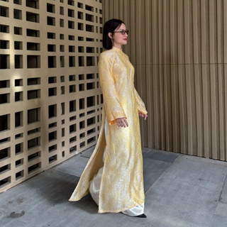 Áo dài suông lụa ttam tự nhiên Hà Nam - ÁO DÀI MÂN CỘI