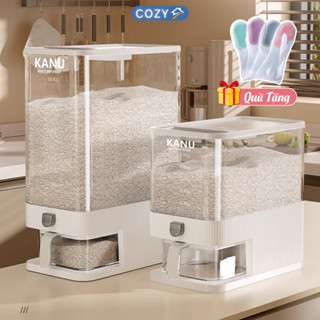 Thùng đựng gạo thông minh lấy gạo tự động chất liệu nhựa PET cao cấp không mùi an toàn cho sức khỏe ( 5kg-10kg)