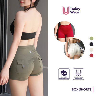 Quần đùi thể thao nữ Box Short Today U Wear thấm hút mồ hôi