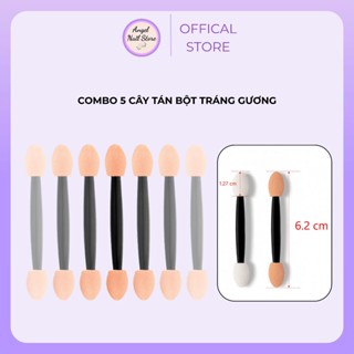 COMBO 5 Cọ Tán Bột Tráng Gương Nail 2 Đầu, Cọ Tán Bột Phấn Nail - Chuyên Dụng Cho Người Làm Nail