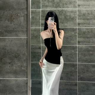 NB119 Set áo cúp ngực gấp nếp nhún eo sang chảnh chân váy đuôi cá dáng dài hách dáng