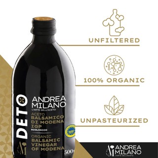 Giấm Balsamic hữu cơ (Organic Balsamic Modena) - Andrea Milano - 500ml