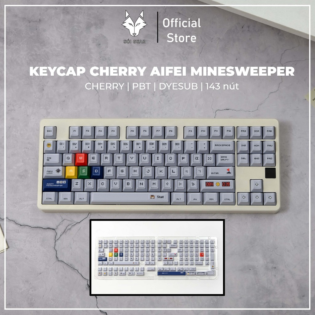 Keycap Cherry Aifei MineSweeper PBT dyesub