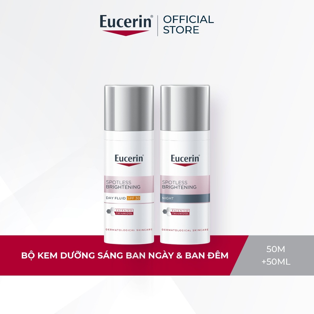 Bộ kem dưỡng ban ngày Eucerin Spotless Brightening SPF30 50ml & ban đêm Eucerin Spotless Brightening