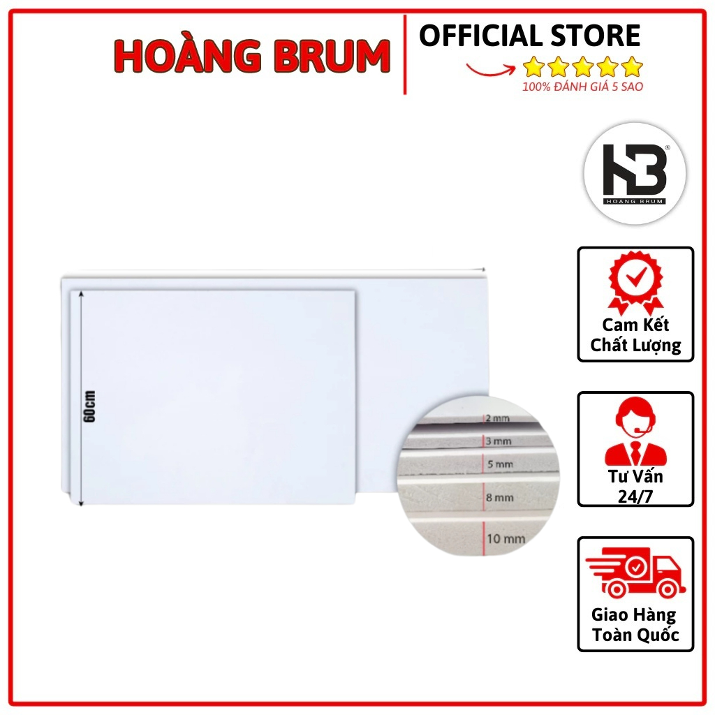 Bìa Formex Khổ 40x60cm -2mm-3mm-5mm-8mm-10mm Loại Cứng, Tốt