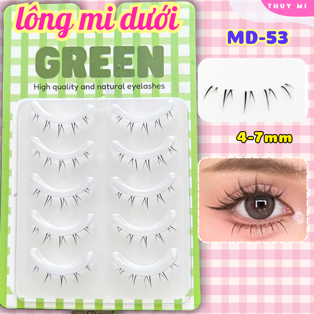 Lông Mi Dưới Sợi Tia Tự Nhiên MD53 GREEN Thuỷ Mi