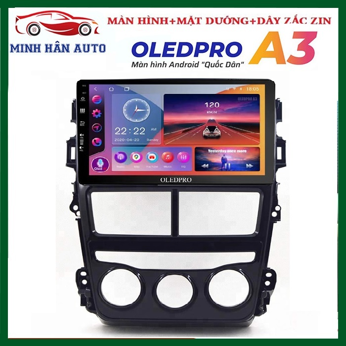 Bộ màn hình Android OLEDPRO 9 inch WIFI TOYOTA VIOS 2019, đầu android cho xe hơi,camera trước cho ô 
