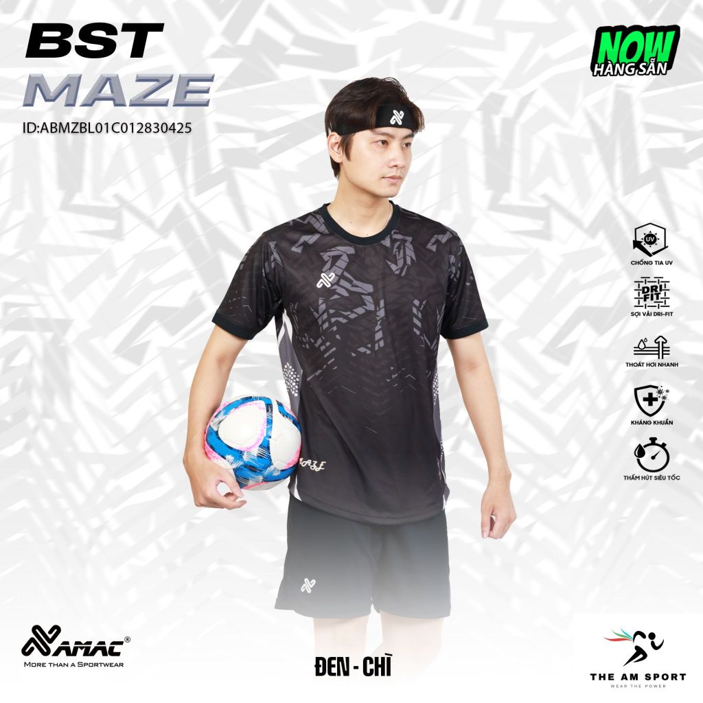 [In Tên & Số] Bộ Quần Áo Đá Bóng AMAC Maze - Thoáng Mát, Thấm Hút Tốt | The AM Sport