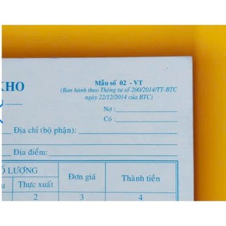Phiếu xuất kho 2 liên A5 16x20cm