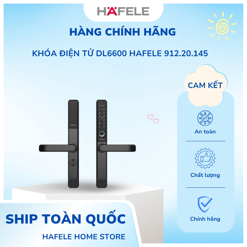 Khóa Vân Tay Hafele DL6600 912.20.145 – Bảo Mật Thông Minh Cho Cửa - HKS