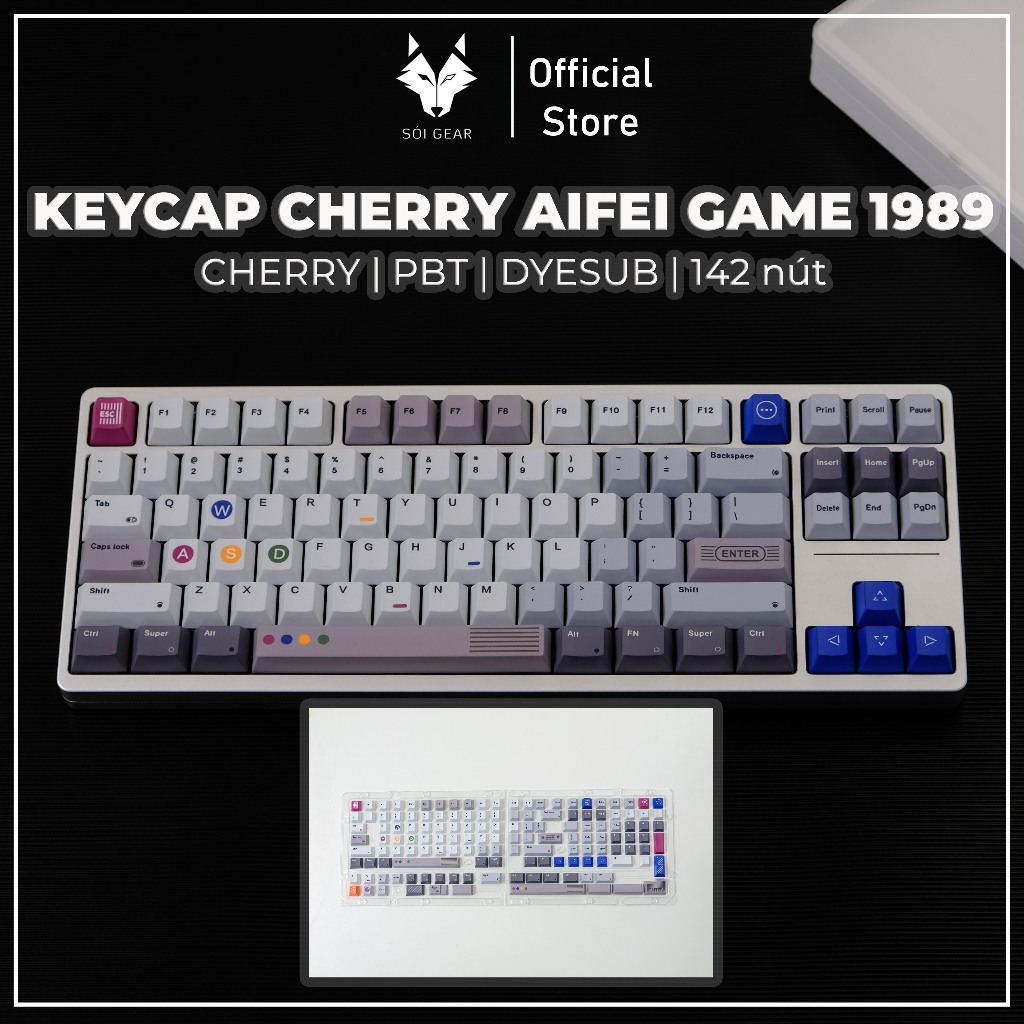 Keycap Cherry Aifei GAME 1989 PBT dyesub