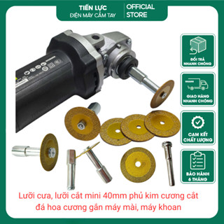 3,5 Lưỡi cưa, lưỡi cắt mini 40mm phủ kim cương cắt đá hoa cương gắn máy mài, máy khoan