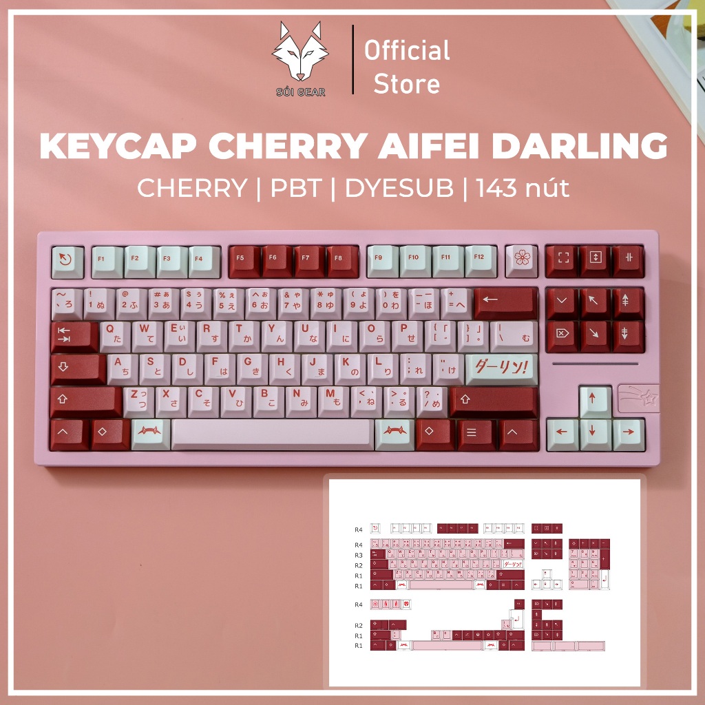 Keycap Cherry Aifei Darling PBT dyesub