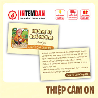 Mẫu C06 - COMBO 100 Card, Thiệp Cảm Ơn VINH LIEN in Theo Yêu Cầu, Size 9x5.5cm