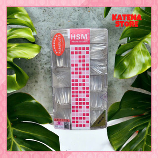 Hộp Móng Úp HSM Nhám Trong, Trơn Trong Bóng hộp 500 móng form thang, nhọn, bầu
