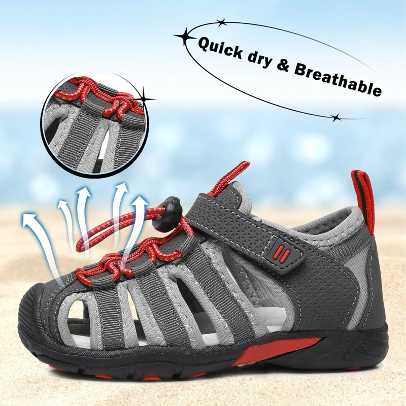 Giày sandal bàn chân bẹt APAKOWA NEW cho bé trai có vòm hỗ trợ bàn chân bẹt