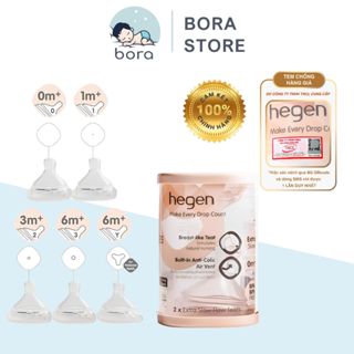 Núm ti bình sữa Hegen cam kết chính hãng