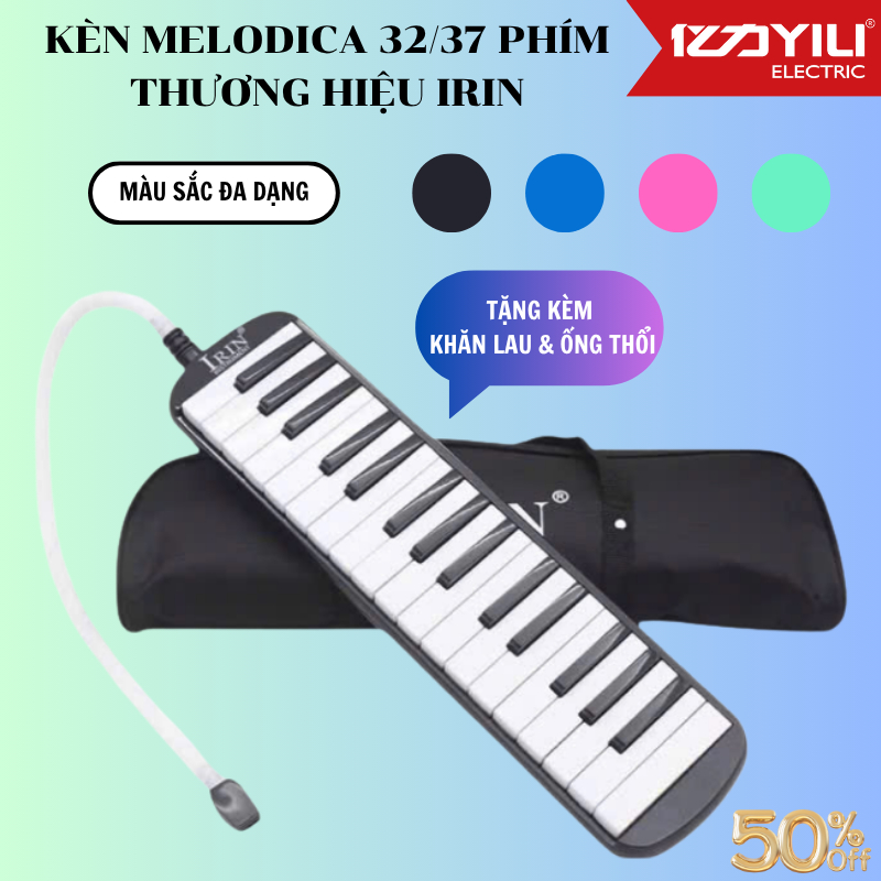   Tặng Ống Thổi  Kèn Melodica IRIN 32 và 37 Phím Chính Hãng. Kèn Phím Melodion Tặng Khăn Lau Và Ticker. Bảo Hành 12 Tháng 
