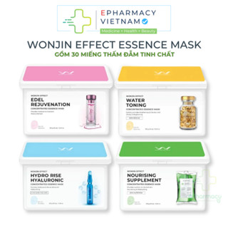 Mặt Nạ WONJIN Effect Concentrated Essence Mask Dưỡng Sáng, Hạn Chế Lão Hoá Da Hộp 30 Miếng