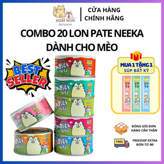  COMBO 20 LON Pate Neeka Dinh Dưỡng Cao Thơm Ngon Hấp Dẫn Nhiều Vị Dành Cho Mèo Mọi Lứa Tuổi 80g 