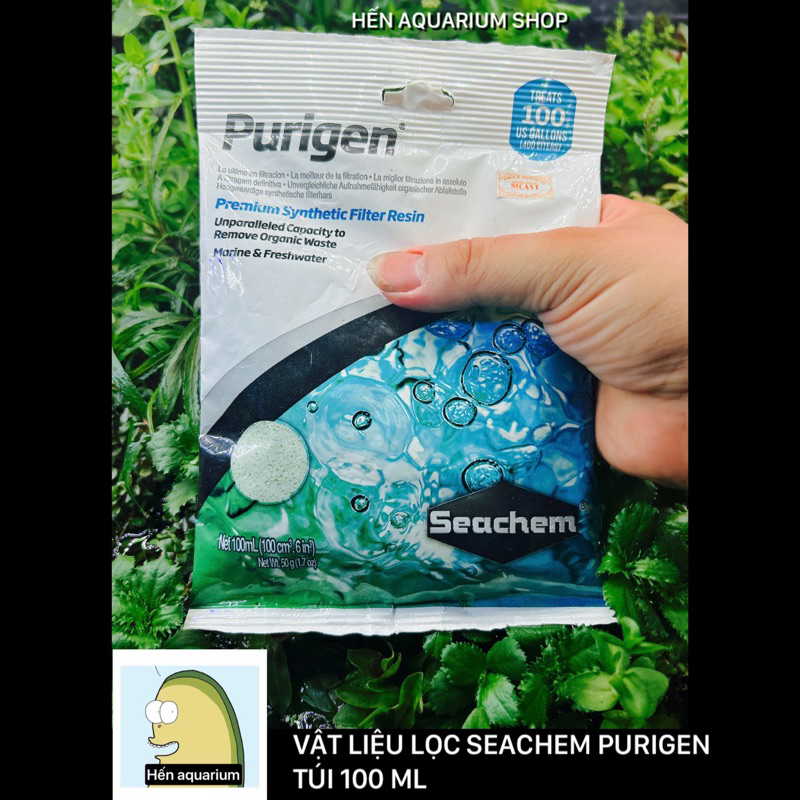 Vật liệu lọc Seachem purigen ( 100 ml ) : chuyên xử lý nước bể cá bị vàng