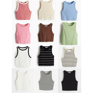 Áo ba lỗ nữ dáng croptop HM auth