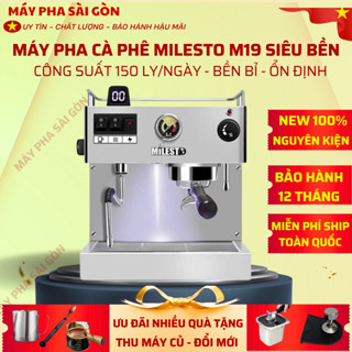 [ HCM ] HỎA TỐC Máy Pha Cà Phê MILESTO M19, máy pha cafe milesto EM19 NEW 100% KHUYẾN MÃI PHỤ KIỆN PHA CHỀ